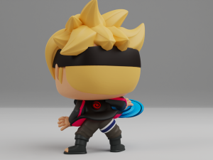 Boruto with Rasengan Funko pop 3D Принт Модель