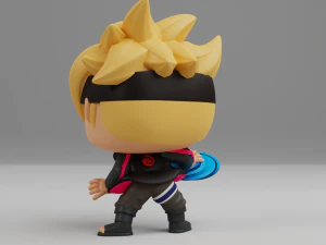 Boruto with Rasengan Funko pop 3D Print Model