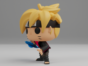 Boruto with Rasengan Funko pop 3D Принт Модель