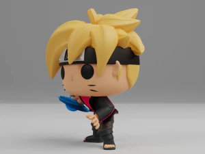 Boruto with Rasengan Funko pop 3D Print Model