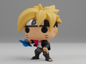 Boruto with Rasengan Funko pop 3D Принт Модель