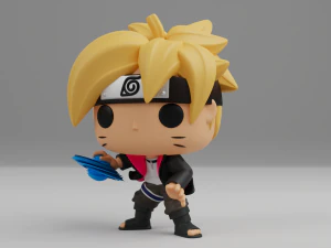 Boruto with Rasengan Funko pop 3D Print Model