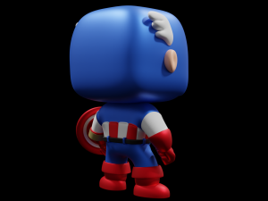 Captain America Funko Pop 3D Print Model