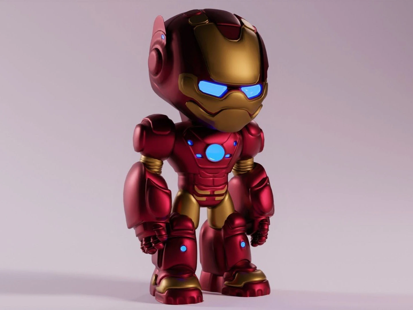 Cute Ironman Fan art 3D Print Model .c4d .max .obj .3ds .fbx .stl .blend 