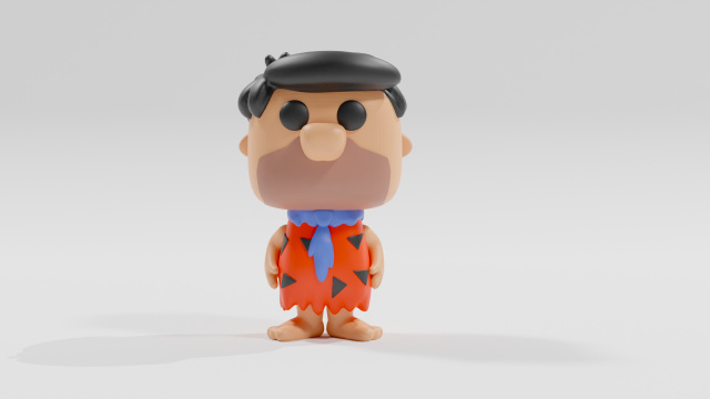 Fred flintstone funko pop 3D 프린트 모델 .c4d .max .obj .3ds .fbx .stl .blend 
