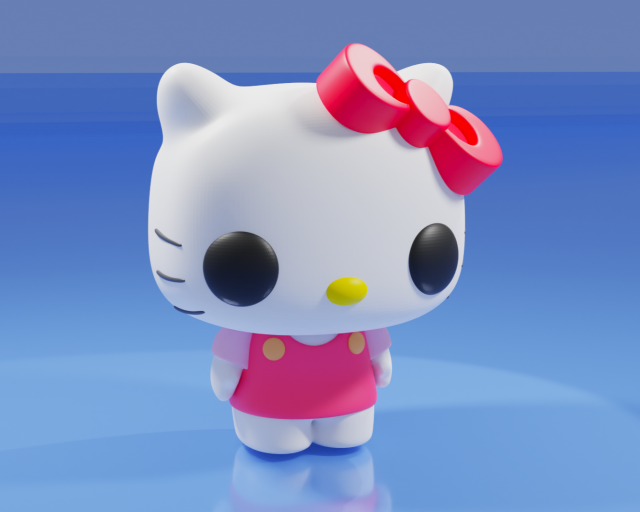 Hello Kitty Funko Pop 3D-Druckmodell .c4d .max .obj .3ds .fbx .stl .blend 