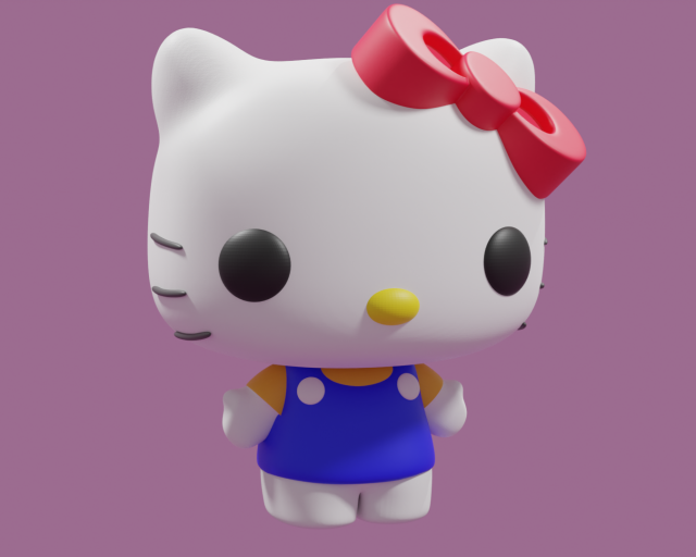 Hello Kitty Funko Pop model Modelo de Impressão 3D .c4d .max .obj .3ds .fbx .stl .blend 