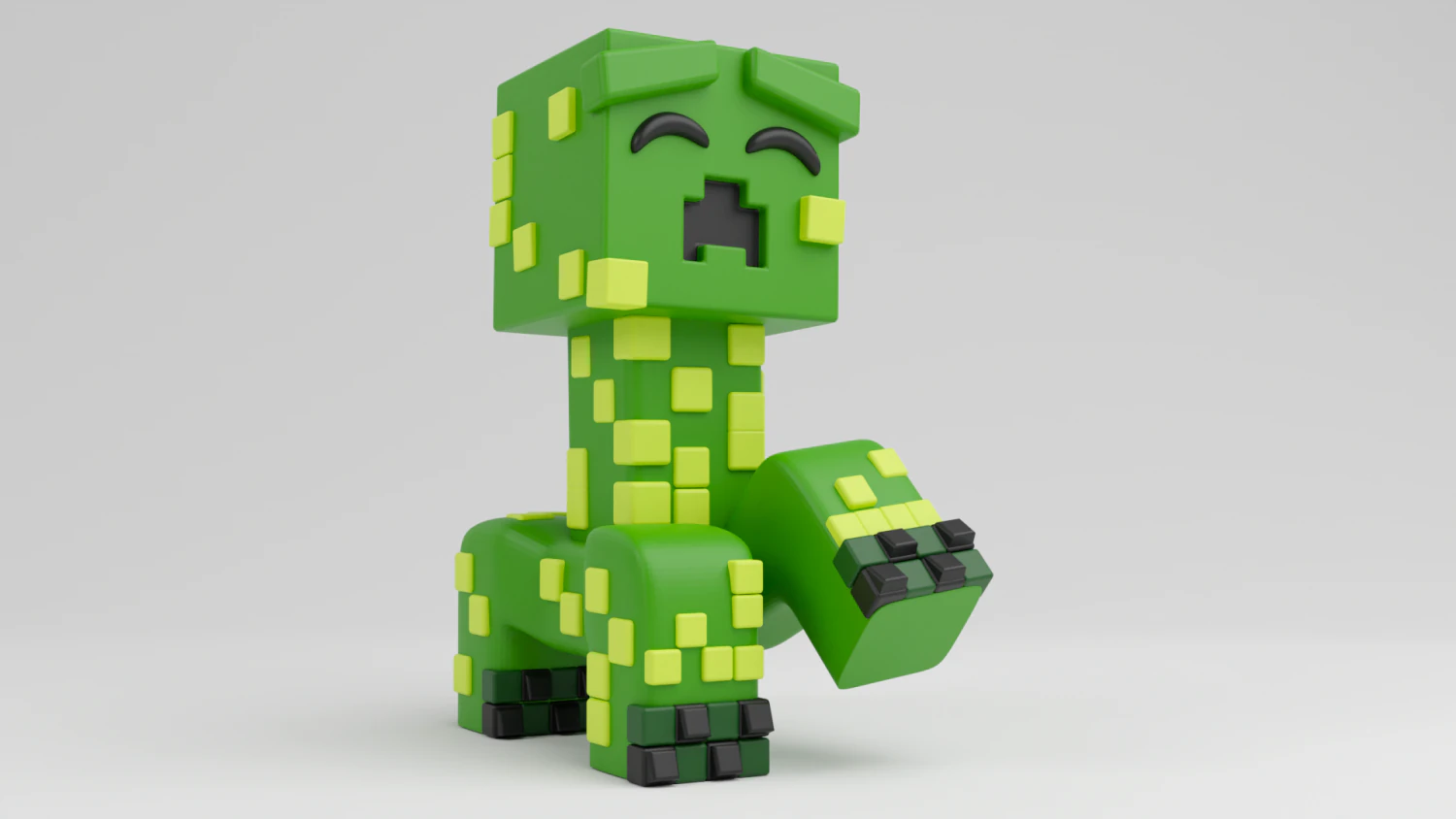 Creeper from Minecraft 3D Print Model .c4d .max .obj .3ds .fbx .stl .blend 