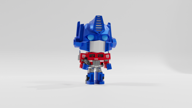 Transformers Optimus Prime Funko pop 3D Baskı Modeli .c4d .max .obj .3ds .fbx .stl .blend 