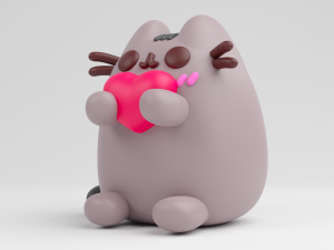 FunKo Pop Pusheen with Heart Modello di stampa 3D