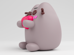 FunKo Pop Pusheen with Heart Modello di stampa 3D