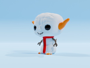 Snowman Yoda Funko pop Modello di stampa 3D