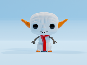 Snowman Yoda Funko pop Modello di stampa 3D