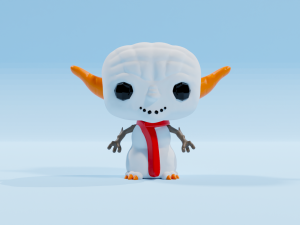 Snowman Yoda Funko pop Modello di stampa 3D