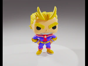 나의 히어로 아카데미아 펀코팝의 올마이트 3D 프린트 모델