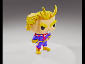 All Might from the My Hero Academia Funko Pop 3D प्रिंट मॉडल