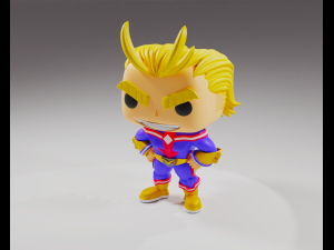 All Might from the My Hero Academia Funko Pop 3D प्रिंट मॉडल