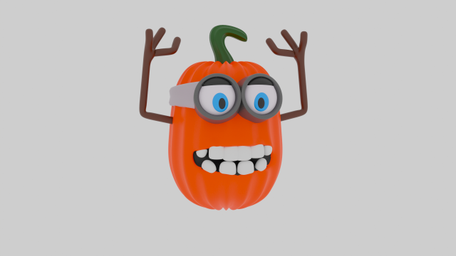 Boo Pumpkin 3D Принт Модель .c4d .max .obj .3ds .fbx .stl .blend 