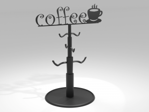 Coffee Mug Holder Stand 3D Print Model