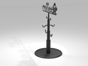 Coffee Mug Holder Stand Model Cetak 3D