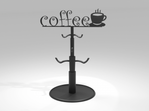 Coffee Mug Holder Stand Model Cetak 3D