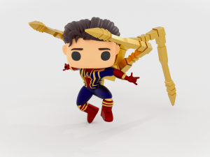 SpiderMan Tom Holland iron suit funko pop 3Dプリントモデル