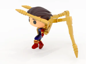 SpiderMan Tom Holland iron suit funko pop 3D Print Model