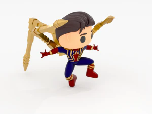 SpiderMan Tom Holland iron suit funko pop 3D Print Model