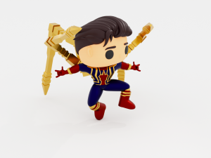 SpiderMan Tom Holland iron suit funko pop Modelo de Impressão 3D