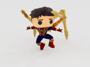 SpiderMan Tom Holland iron suit funko pop 3D Print Model