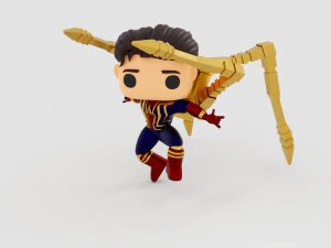 SpiderMan Tom Holland iron suit funko pop 3D Print Model