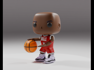 Michael Jordan Funko pop 3Dプリントモデル