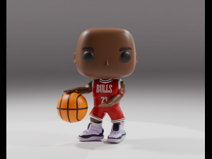 Michael Jordan Funko pop 3Dプリントモデル