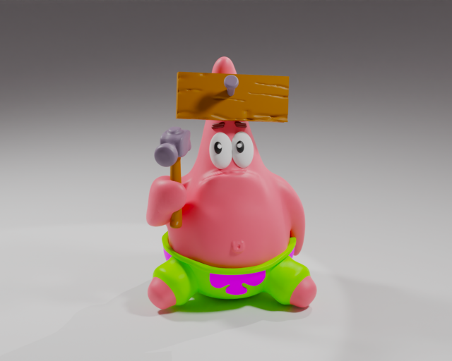 Patrick Star from Spongebob 3D Baskı Modeli .c4d .max .obj .3ds .fbx .stl .blend 