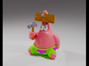 Patrick Star from Spongebob 3D Baskı Modeli