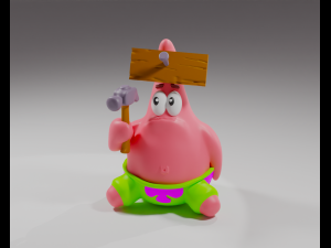 Patrick Star from Spongebob 3D Baskı Modeli