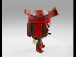 Jack Sprrow Funko Pop from the Pirates of the Caribbean 3D Print Model