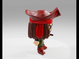 Jack Sparrow Funko Pop van de Pirates of the Caribbean 3D printmodel