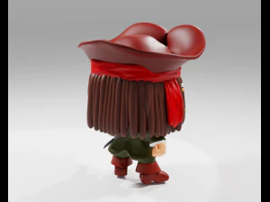 Jack Sparrow Funko Pop van de Pirates of the Caribbean 3D printmodel