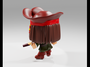 Jack Sprrow Funko Pop from the Pirates of the Caribbean 3D Print Model