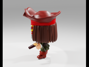 Jack Sprrow Funko Pop from the Pirates of the Caribbean 3D Print Model