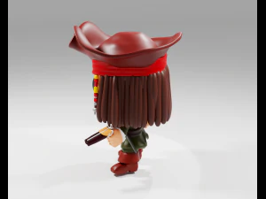 Jack Sparrow Funko Pop van de Pirates of the Caribbean 3D printmodel