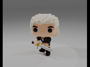 Geralt of Rivia Funko Pop from the Witcher series 3Dプリントモデル