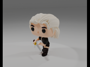 Geralt of Rivia Funko Pop from the Witcher series 3D-Druckmodell