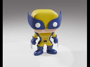 Wolverine from the Deadpool 3 Funko Pop 3Dプリントモデル