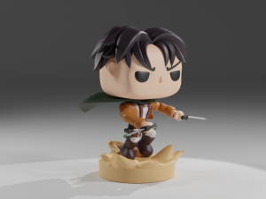 Levi Ackerman Funko Pop from Attack on Titan 3D 프린트 모델