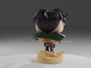 Levi Ackerman Funko Pop from Attack on Titan 3D 프린트 모델
