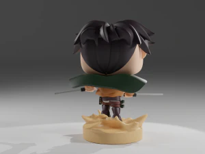 Levi Ackerman Funko Pop from Attack on Titan 3D Print Model