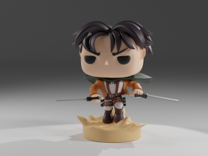 Levi Ackerman Funko Pop from Attack on Titan 3D 프린트 모델