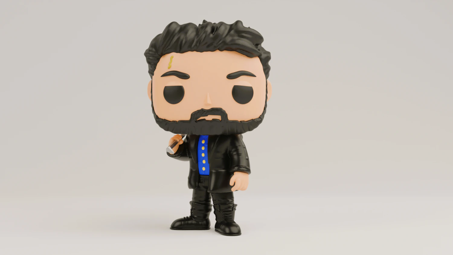 Billy Butcher funko pop from the boys 3D Print Model .c4d .max .obj .3ds .fbx .stl .blend